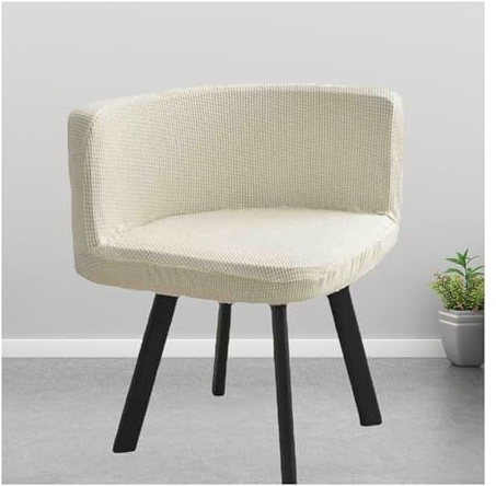 Mswborml Elásticas Funda para Silla de Comedor con Respaldo Triangular 4/2/1 Piezas, Cubierta de Silla para Comedor Estilo Nordico, Giratoria Funda Silla Alta de Bar, Lavable En La Lavadora,F,4PCS