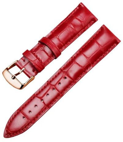 SpaRcz Uhrenarmband aus echtem Leder für Herren, weiches Rindsleder, Schmetterlingsschnalle, Zubehör, Uhrenkette für Damen, 14-22mm, Farbe 12, 19mm