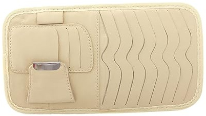 PartyKindom Sonnenblende Aufbewahrungstasche Organizer Auto Brillenklemme Auto Innenraum Cd Organizer Notizhalter Clip für Auto
