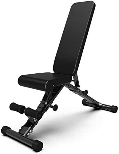 MYVVKIA Verstellbare Hantelbank, Hantelbank, faltbar, Gewichtheben, Flache Schrägbank, Fitness-Workout-Mehrzweckbank für Ganzkörpertraining, Stahl, PU