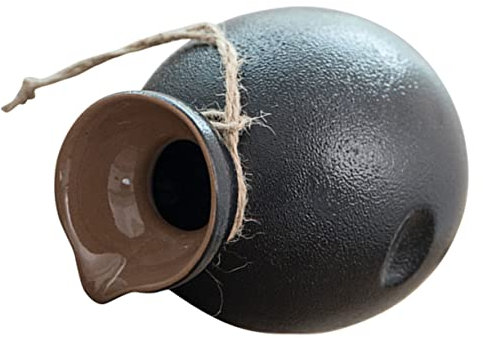 OKUMEYR Pichet à Vin En Céramique Japonaise 250 Ml Noir Demi-litre, Bouilloire à Saké Résistante Sans Goût, Usage Domestique, Pour Dîner Et Cérémonie, Flasque à Vin Traditionnel