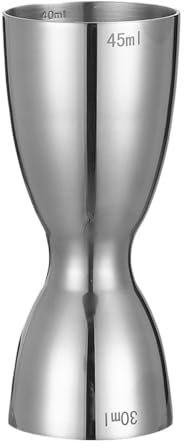 CHFYIJYHM Jigger de cóctel de 30ml y 45ml, Jigger medidor de Barra de Acero Inoxidable, for mixología de Barra casera(Stainless Steel)