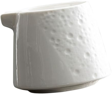 LALADEFIEE Jarra Salsa o de Cerámica de 225ml Diseño Leche Servir Multiusos Fácil de Limpiar Crema para en Cocina y Restaurante