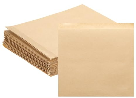 QUARKZMAN 200 Bolsas de Papel Kraft para Sándwich, 4.7 x 4.7 Pulgadas Bolsas de Papel a Prueba de Grasa Bolsas de Merienda Bolsas de Almuerzo para Panadería Casera Tienda de Pan, Marrón