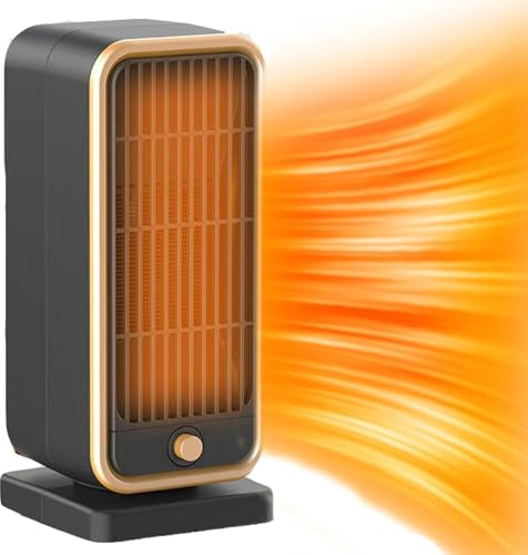 Heizlüfter Energiesparend 1500W Tragbarer PTC-Elektroheizkörper,Elektrischer Keramik Heizlüfter, Überhitzungs-Kippschutz für Büro, Wohnzimmer, Schlafzimmer
