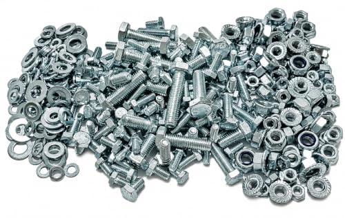 1.9kg Assorted Zinc Plated 1/4, 3/8 & 5/16 UNF (Unified Fine PItch Threads) Imperial Hexagon Head Bolts, Nuts and Washers