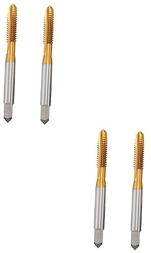 jojofuny 4pezzi Maschi Filettati Rivestiti Per Macchine Da Trapano Di Utensili Ad Alta Velocità Per Lavorazioni Su Inox e Compatibile Con Macchine Cnc e Fresatrici