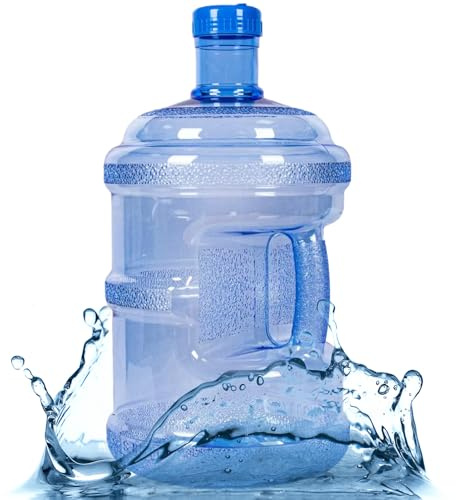 Jarra de agua de 2 galones, botella de agua de 7.5 litros con mango de contenedor de agua de gran capacidad con tapa de agarre fácil transporta bpa botella de agua de plástico gratis para beber en el