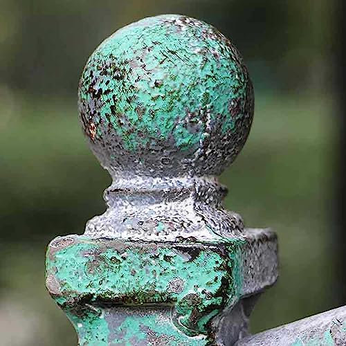 Dekorative Metall-Gartenbrücke mit Sicherheitsgeländern, erhöhter Außen-Terrassen-Fußbrücke für Hinterhof, Bach, Rasen und Bach