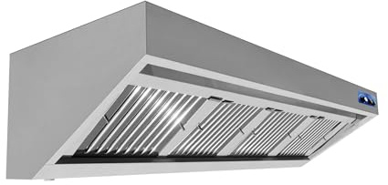 Ristoattrezzature - Cappa in acciaio inox 100x70x45h cm a parete snack con motore, regolatore e luci