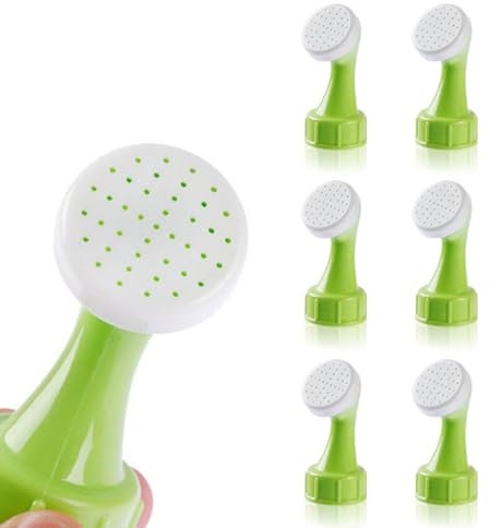 6 aspersores con tapa de botella, regadera de plántulas, regadera pequeña de plástico para plantas, adecuada para botellas de beber, semillas, riego de jardín, mini regaderas, riego pequeño
