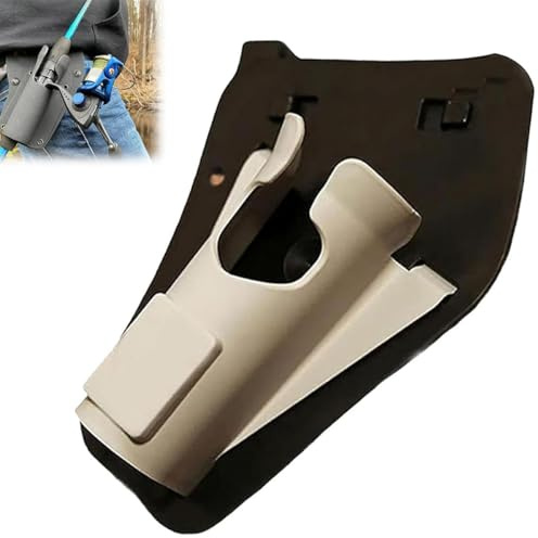 LUYJWZN Slide-in Fishing Rod Hip Holster, Fishing Rod Holster for Belt, Hands-Free Rod Holder for Wading, Weatherproof Nylon for Wading Surf, Fly & Bank Fishing (White)