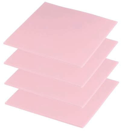 PATIKIL 4 Pack 100x100x2mm Pads Thermiques en Silicone Rose | Pour froid Pour CPU GPU IC PCIe M.2 2280 SSD NVMe Heatsink, Pads Thermiques