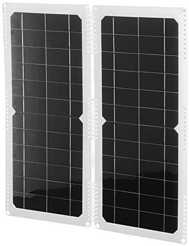 Spacnana Chargeur de Panneau Solaire Portable 12W pour Camping de Voyage en Plein Air, efficacité de Conversion élevée, IP65 Imperméable, adapté aux Voitures, aux Voitures de Camping, à la Marine,