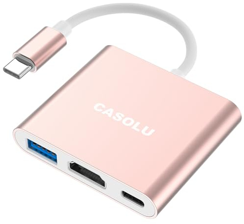 Adaptateur multiport USB-C vers HDMI, hub 4K Type-C avec PD 100 W, port USB-A 3.0, convertisseur AV numérique HDMI vers USB-C pour MacBook, iPad, Chromebook, Switch, moniteur, etc