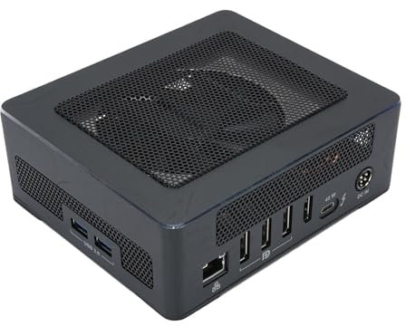 XUMIUZIY Portable EGPU Dock for RX6600 with 7 Ports,for Thunderbolt 3, 4K HDMI 2.0/DP 1.4, Gigabit Ethernet & Gaming Laptop Support, External GPU Docking Station (UK Plug)