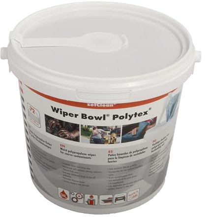 ZVG Wiper Bowl Polytex Lingettes de nettoyage humides, 25 × 25 cm, douces pour la peau avec aloe vera, en polypropylène non pelucheux, pour l'industrie, l'atelier, l'automobile, la moto, la maison