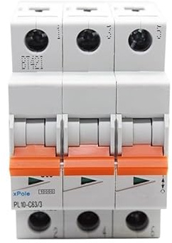 YUSKICCNE Interruptor automático pequeño PL10-C63/3 de 10 kA