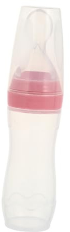 BAZEITFLOW Quetschflasche Für Junge Mädchen Mit Löffel Aus Silikon Für Lebensmittelspender Fütterung Obst Muttermilch Püree