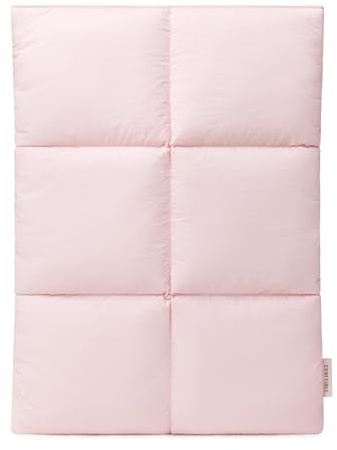 Comfyable Puffy laptopfodral 15/16 tum, quiltad puffer laptoptas, mjuk sleeve kompatibel med MacBook Air 15 M5 A3448 och MacBook Pro 16 M5 Pro/Max A3428 A3429, Ljusrosa