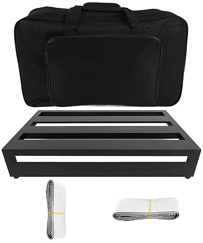 Guitar Pedal Board Aluminiumlegierung extra große tragbare tragbare Gitarren -Effekt -Pedalboard ohne Slip Surface mit Tragetasche für professionelle Musiker -Gitarristen (PB 3)