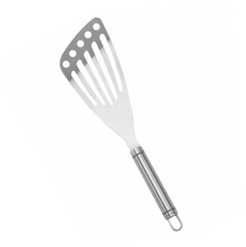 Hemobllo Spatule en Acier Inoxydable Argentée, Ustensile Cuisine Multifonction pour Maison, Drainage et Liquide, Cuisine
