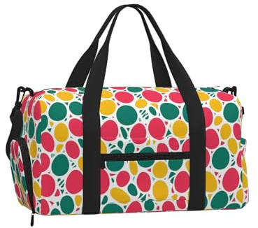 Mexpekil Sac de sport avec compartiment à chaussures étanche Grand sac fourre-tout de voyage, Œufs de Pâques colorés., One Size, Classique