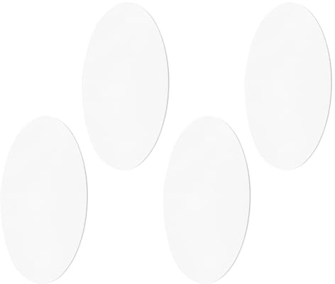 HOMSFOU Vassoi Rotondi Resistente e Versatile Argento Set 4 Pezzi Specchio in Acrilico per Decorazioni Matrimonio e Esposizione Gioielli Raffinato