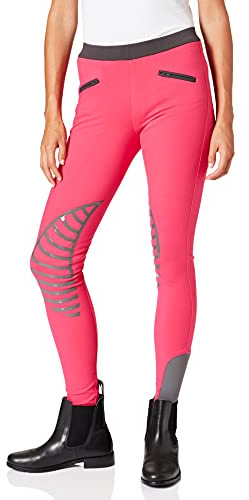 HKM 9228 ridleggings starlight, silikonknäkudde flicka Pink/Grau 36 EU