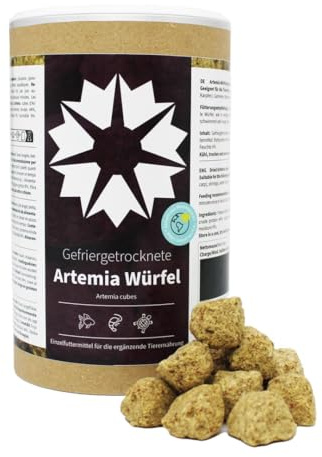 algova Artemia Würfel 1L = 90g – Gefriergetrocknetes Zierfischfutter | Gesiebt & frei von Abrieb – Schwimmendes Fischfutter mit hoher Akzeptanz – Für Diskus, Skalare, Koi & Cichliden