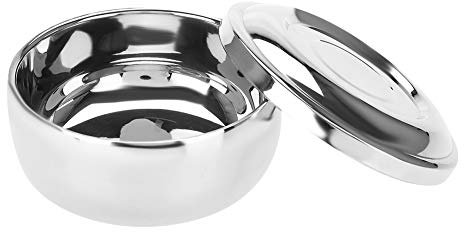 Shaving Soap Bowl, Universal Mens Stainless Steel Beard Shaving Soap Dish Shaving Mug Container with a Lid