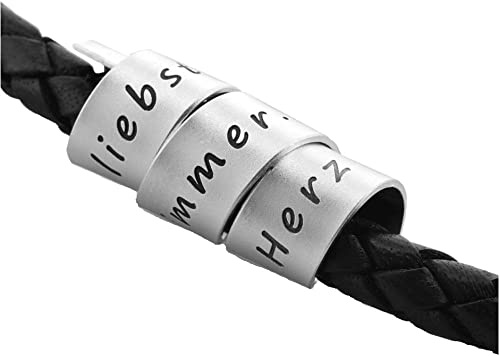 Lederkette Männer Gravur 925 Silber Anhänger Männerschmuck Kette Koordinatenschmuck Männerkette personalisiert Namenskette Herren Leder | HANDMADE IN GERMANY