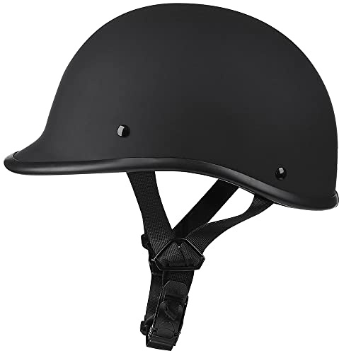 Woljay Helm Half Cap Vintage Shell Motorradhelm mit offenem Gesicht – DOT Geprüft