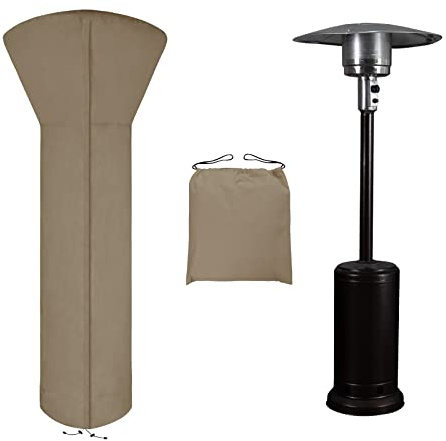 Easy-Going Housse de chauffage de terrasse avec fermeture éclair et sac de rangement, housse imperméable pour chauffage d'extérieur résistante à la poussière, aux UV et au vent (225 x 83 x 48,3 cm (H