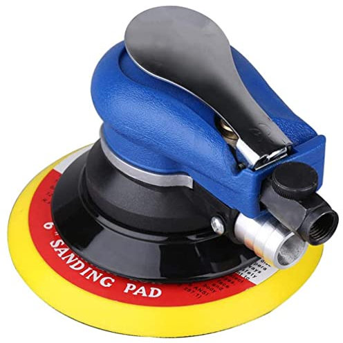 Amhuui Ponceuse orbitale air comprimé, Ponceuse orbitale, Set 150mm, Ponceuse air comprimé + pour travaux sur carrosserie et Bois, Voiture, métal, Ponceuse Multifonctions