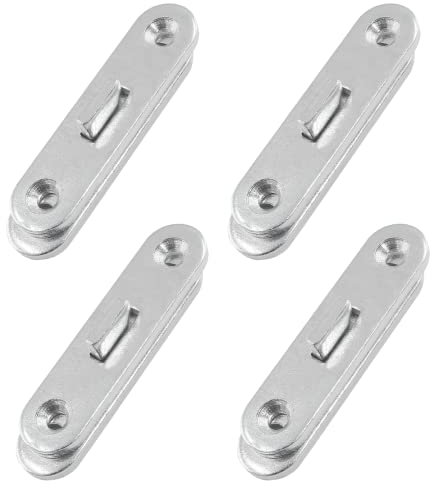 Kyuionty 4 juegos de accesorios de conexión para riel de cama de madera, 7,6 cm, herrajes para muebles y camas