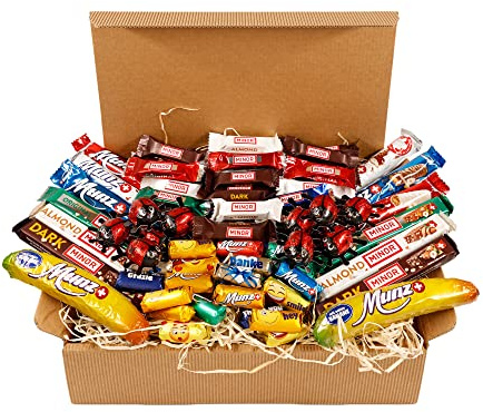 GUSTONE. Geschenk-Set XL 84 Stück Munz & Minor Schweizer Schokolade ca. 650g