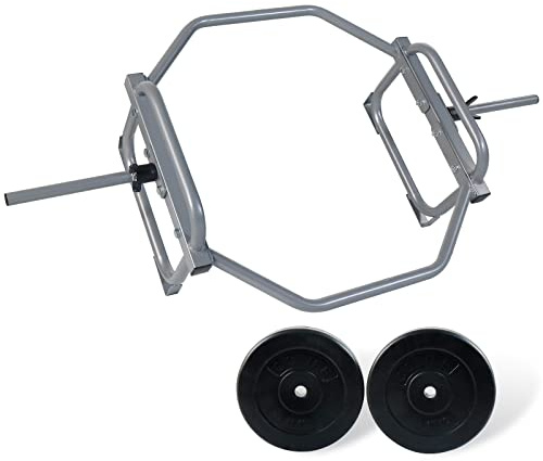 ZERRO Hex Bar Trap Bar Hexagon Hantelstange Olympic Bar für Kniebeugen Kreuzheben Schulterheben mit 2 Federverschlüsse
