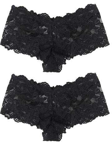 comeondear trosor damer spets trosor 1/2-pack sexiga underkläder för kvinnor stora storlekar brasilianska trosor hipster överdimensionerade underkläder tanga låg midja underkläder curvy sexiga