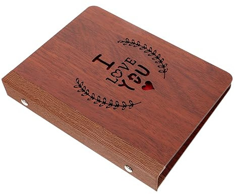 Garneck Anpassbares Fotoalbum Aus Holz – Perfekt Für Hochzeiten Scrapbooks Kompakt Und Tragbar Sicheres Material
