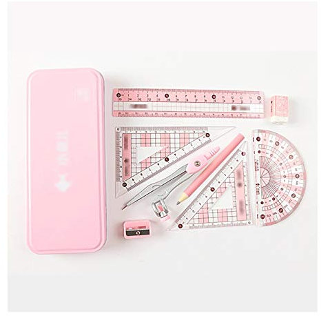 Mathematik-Geometrie-Set, Zirkel, Mathematik-Geometrie-Set, Mathematik-Winkelmesser-Set, Zirkel-Set, Schüler-Geometrie-Set, Mathematik-Kompass-Teiler, Geodreiecke, Lineal, Zirkel und Winkelmesser, 8-t