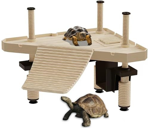 AMZTEMU Schildkröten Terrarium, Turtle Dock, Schildkröte Insel, Schildkröten plattform, Terrarium zubehör, Wasserschildkröten plattform -GRÖSSE:M