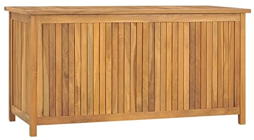 Homgoday Gartenbox 114x50x58 cm Massivholz Teak Gartenmöbel Model318732