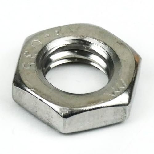 DAUMLINK® Dado piatto DIN 439 (dado esagonale basso, forma B con smusso), materiale in acciaio inox V2A (25 pezzi) (sim. 4035) come dado per spazi ristretti (M8)