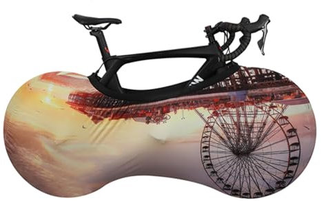 Housse Velo Housse de Protection complète for vélo de Route, Sac de Rangement Anti-poussière et Anti-Rayures, équipement de Protection des Roues for Cadre de vélo Bache Velo Exterieur (Color : Colorf