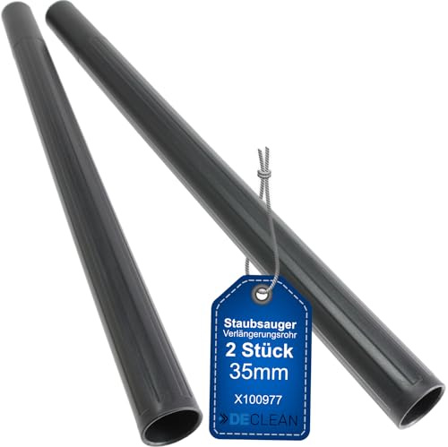 Staubsaugerrohr 35 mm Verlängerung kompatibel mit Starmix uClean eCraft | DeClean Staubsaugerrohr - 2er Set Kunststoff-Verlängerungsrohre, Gesamtlänge 102 cm, passend für Starmix ISC Flexo