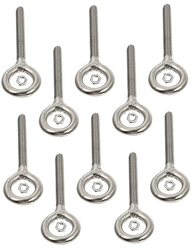 ULTECHNOVO Garage Storage Hooks 10pcs Stainless Steel for Hanging Lights Decorations