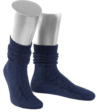 Moschen-Bayern Trachtensocken Herren Socken Lederhose Tracht Trachtenstümpfe Jagdsocken Kurz Blau Marine
