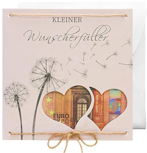lelewangluo Wunscherfüller Geldgeschenke Verpackung mit Umschlägen Grußkarte, Pusteblume Geldgeschenk für Geburtstag, Hochzeit, Jugendweihe, Lustige Geschenke für Männer und Frauen