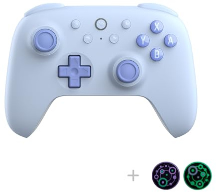 8Bitdo Ultimate 2C Hall Effect Joysticks Bluetooth Controller with Remappable L4/R4 Bumpers, 6-axis Motion Control, Rumble Vibration and Turbo Function for Switch/Switch 2 (Blue)